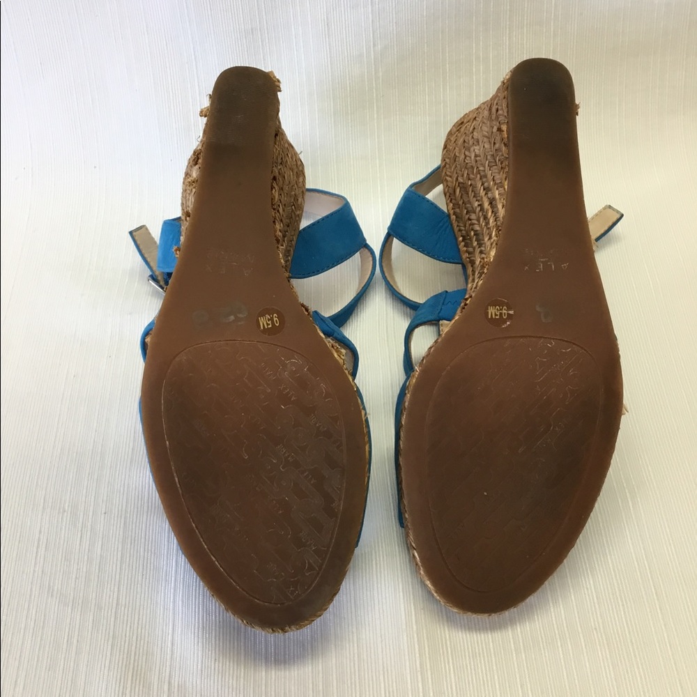Alex Marie Blue Suede Wedges - Picture 8 of 8